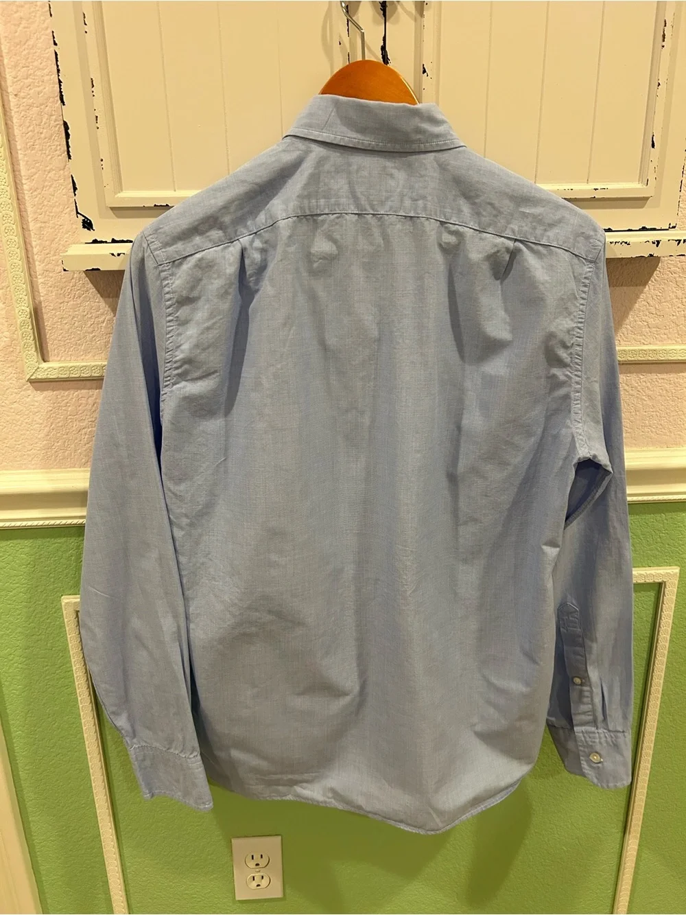 J. Crew Light Blue Oxford Button-Down Slim Shirt Sz Medium